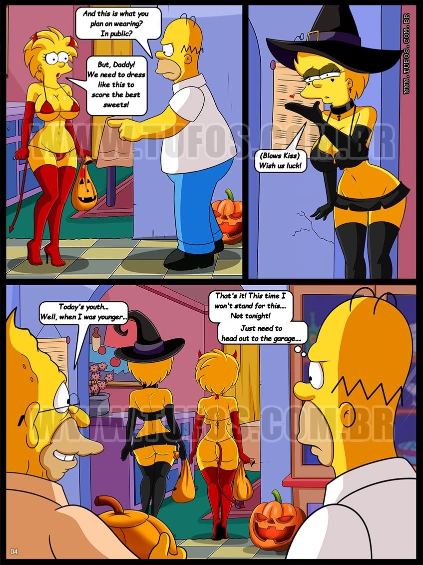 The simpsons in halloween tufos porn comic