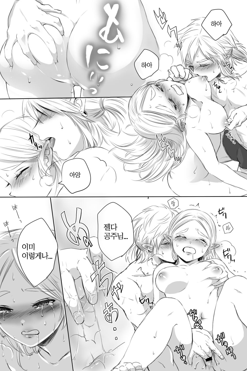 BreaWi no LinZel ga Hitasura Ichaicha Shite Sukebe na Koto Suru Manga | 야숨의 링크젤다가 오직 찐하게 야한 짓을 하는 만화 page 7 full