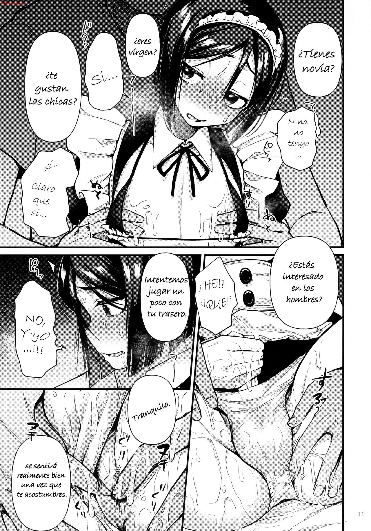 Nonke Nano ni Josou Maid de AV Debut | Even Though He's Straight, He's Making His Porn Debut As A Crossdressing Maid page 9 full
